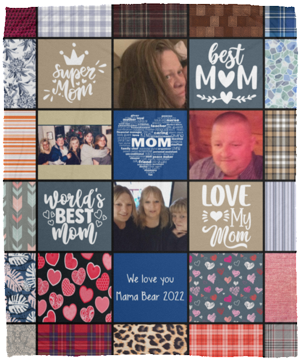 We love you Mama Bear 2022 - VPM Cozy Plush Fleece Blanket - 50x60