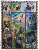 Pug Dog Blanket, Pug Fleece, Sherpa Blanket Ultra Plush, Cozy & Soft All Seasons VPL Cozy Plush Fleece Blanket - 60x80