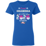 Proud Grandma of A Class of 2020 Graduate T-Shirt Quarantined Floral Shirt