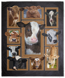 Mr.Jyotis Cute Cows Blanket, Cute Cows Happy Cow Print Gifts, Cow Farm Decor Throw Luxury Blanket - Cozy Plush Fleece Blanket - 50