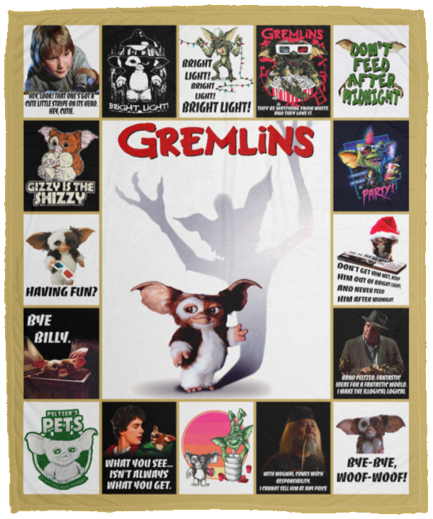 Gremlins Blanket Gremlins Christmas Movie Quilt Fleece Blanket VPM Cozy Plush Fleece Blanket - 50x60