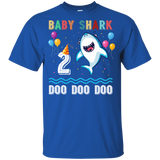Kids Baby Shark Shirt Toddler 2nd birthday 2 Year Old Boy or Girl (G200B Gildan Youth Ultra Cotton T-Shirt)