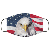 American Flag Bald Eagle Patriotic Reusable Protection Face Cover TRUMP Mask KAG1