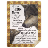 Mr.Jyotis to My Son Never Forget That I Love You Blanket, to My Son Blanket, to My Son from Mom Blanket, to My Son from Mom Gifts - Premium Mink Sherpa Blanket 60"x80"