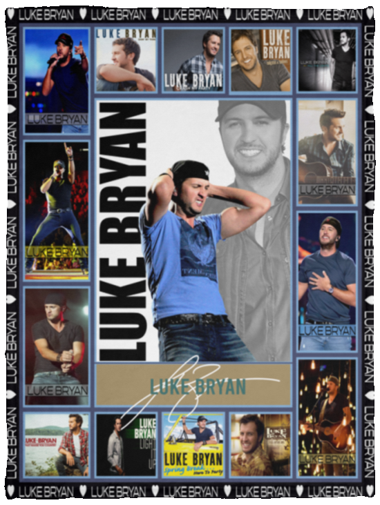 Luke Bryan Blanket, Luke Bryan For Fan Quilt ( TK lai )VPS Cozy Plush Fleece Blanket - 30x40