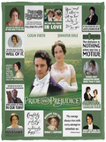 Pride And Prejudice Movie Blanket Jane Austen Books Quilt Fleece Sherpa  - VPS Cozy Plush Fleece Blanket - 30x40