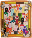 Otter Lover Blanket Cute Otter Quilt Fleece Sherpa Warm and Soft VPM Cozy Plush Fleece Blanket - 50x60