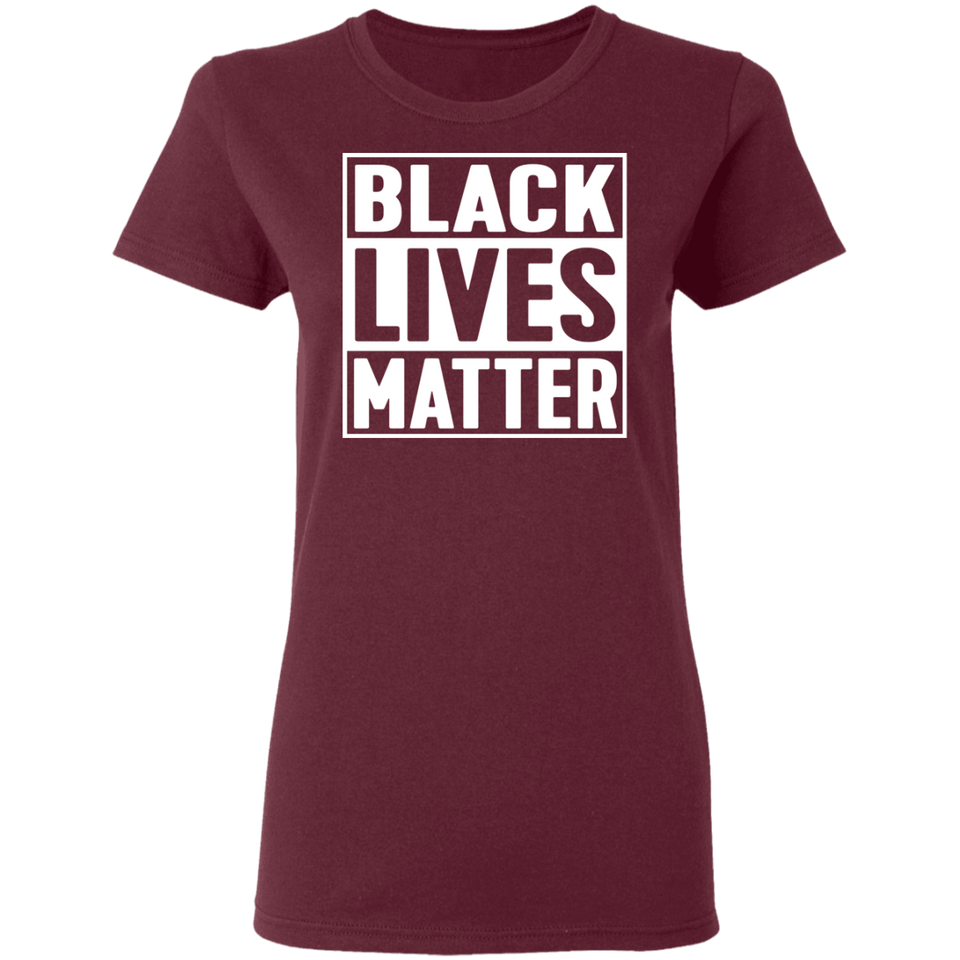 Black Lives Matter T-Shirt I Cant Breathe All Size (S-5XL) + Color  White BLM - Womens