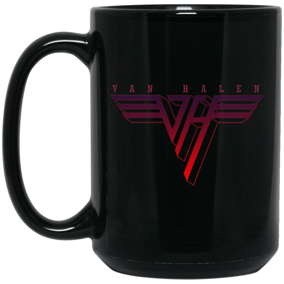 Van Halen Band Logo Mug Rock Coffee Mug Funny Gift Black Mug Van Halen 15oz