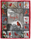 Cardinal Blanket, Cardinal Appears Fleece, Sherpa Blanket, Gift Ideas - VPL Cozy Plush Fleece Blanket - 60x80