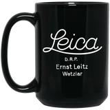 Leica, Camera Mug Leica Coffee Mug Funny Gift Black Mug 15oz