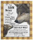 Mr.Jyotis to My Son Never Forget That I Love You Blanket, to My Son Blanket, to My Son from Mom Blanket, to My Son from Mom Gifts - Cozy Plush Fleece Blanket - 50"x60"