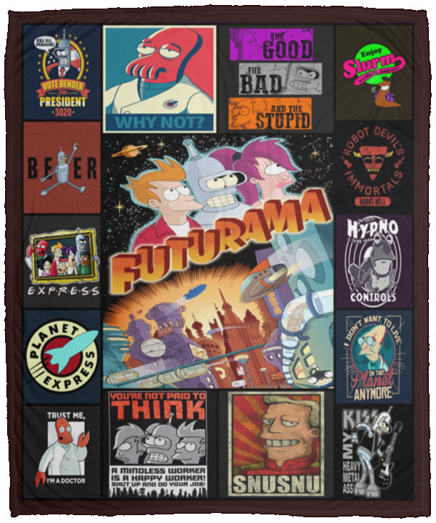 Futurama Blanket, Futurama Fleece, Sherpa Blanket VPM Cozy Plush Fleece Blanket - 50x60