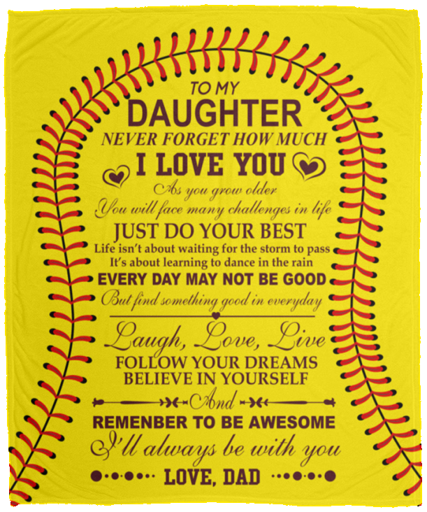 Softball Blanket, Remember to be Awesome Fleece, Sherpa Blanket, Gift Ideas VPM Cozy Plush Fleece Blanket - 50x60
