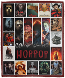 Horror Movies Villains with Signatures Fleece Blanket, Gift for Horror Movie Fan VPM Cozy Plush Fleece Blanket - 50x60