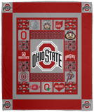 Ohio State Buckeyes Blanket, Ohio State Buckeyes Quilt, Fleece Sherpa Quilt Supper Soft Lightweight Blanket for Bedroom Living Room Sofa - VPM Cozy Plush Fleece Blanket - 50x60