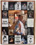 George Strait Blanket, George Strait Quotes Fleece, Sherpa Blanket VPL Cozy Plush Fleece Blanket - 60x80