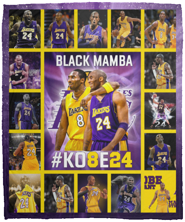 Kobe Bryant Blanket, Quilt, Fleece, Sherpa Blankets VPM Cozy Plush Fleece Blanket - 50x60