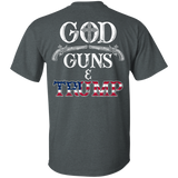 God Guns And Trump Shirt 2nd Amendment T Shirt Trump 45 Men's T-Shirt (Back side)