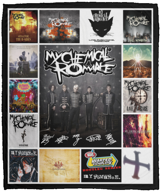 My Chemical Romance Blanket My Chemical Romance Quilt Fleece Sherpa Throw VPM Cozy Plush Fleece Blanket - 50x60