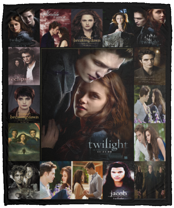 The Twilight Saga Blanket, Twilight Film Series Fleece, Sherpa Blanket VPM Cozy Plush Fleece Blanket - 50x60