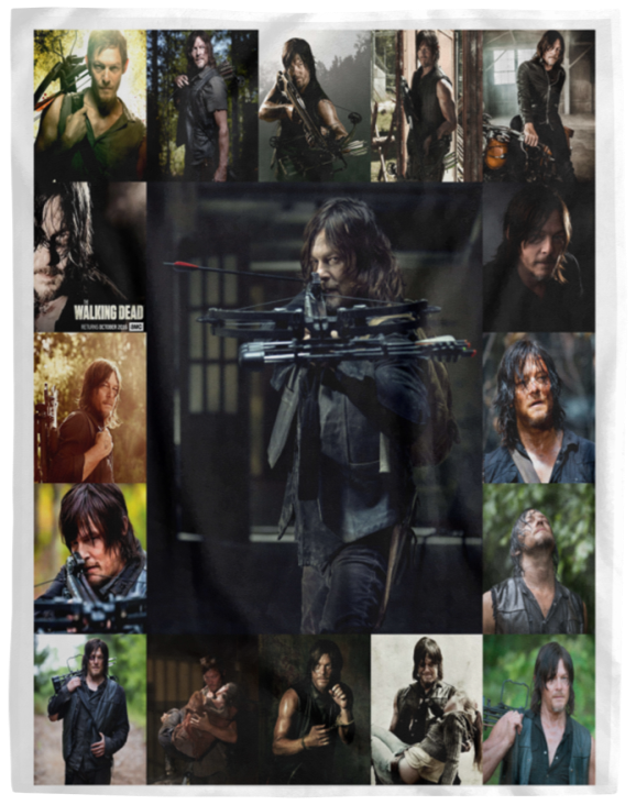 Daryl Dixon The Walking Dead Show Blanket, Daryl Dixon Fleece, Sherpa Blanket -  VPL Cozy Plush Fleece Blanket - 60x80
