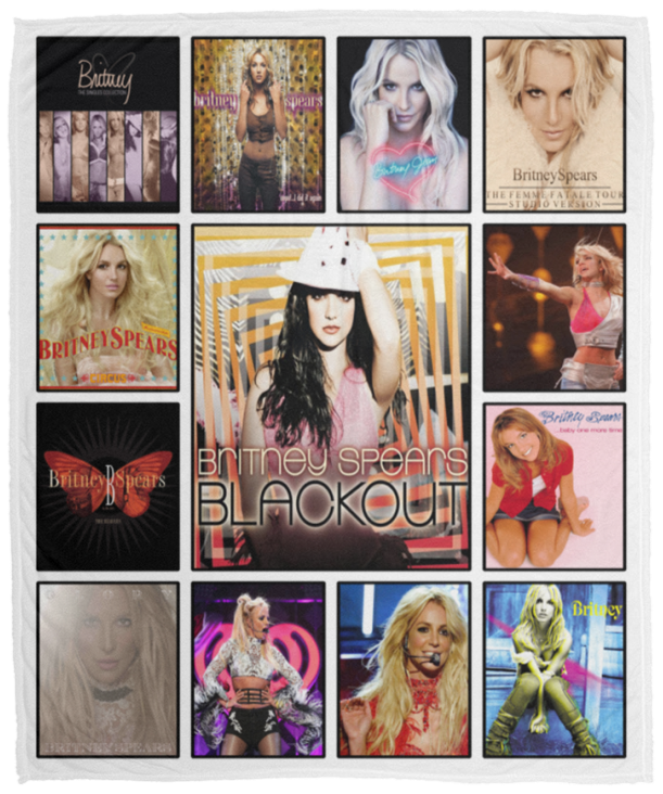 Britney Spears Blanket, Pop Princess Fleece, Sherpa Blanket For Fans VPM Cozy Plush Fleece Blanket - 50x60