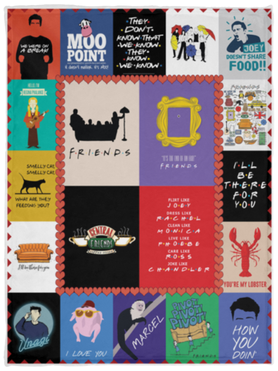Friends Blanket, Friends TV Show Blankets Thow Fleece Shepa Blanket Quilt V1 - 30x40