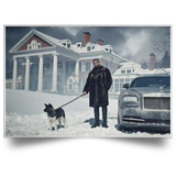 Drake and Dog Snow Hip Hop Rap Music Star LW-Canvas Poster No Frame (36 X 24 (Horizontal))