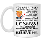 Mother-In-Law Mugs, Trump Mug Mother-In-Law Gifts From Son-In-Law Daughter-In-Law, Funny Mother-In-Law, Birthday Gift For Mother, Funny Donald Trump Mug Gift For Mother 11Oz 7129287