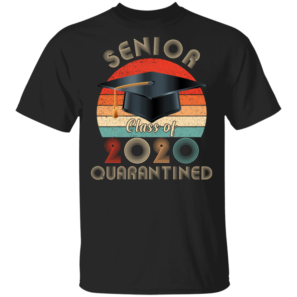 Senior Class of 2020 Quarantined T-Shirt Seniors Sunset Vintage T-Shirt