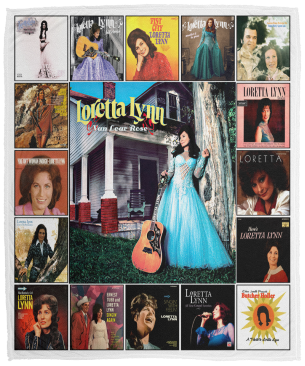 Loretta Lynn Blanket Loretta Lynn For Fan Quilt Fleece Sherpa Throw VPM Cozy Plush Fleece Blanket - 50x60