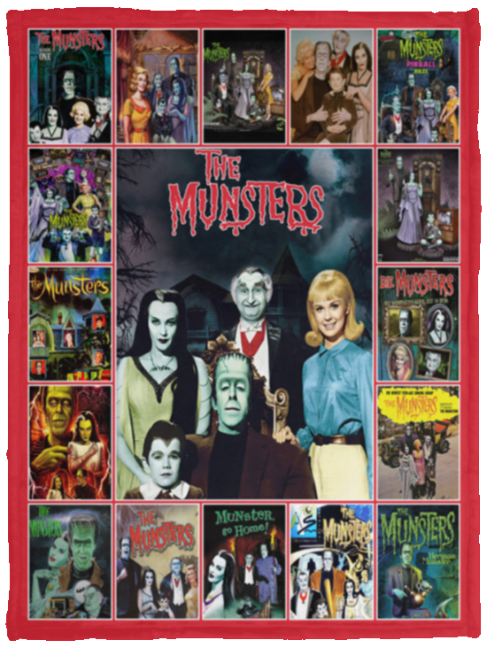 The Munsters Blanket, The Munsters TV Series Quilt, Fleece, Sherpa Blanket VPS Cozy Plush Fleece Blanket - 30x40