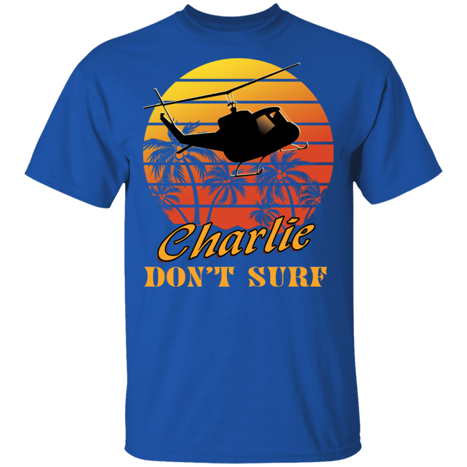 Charlie Don't Surf Vintage Retro T-Shirt Apocalypse Now - G500 Mens