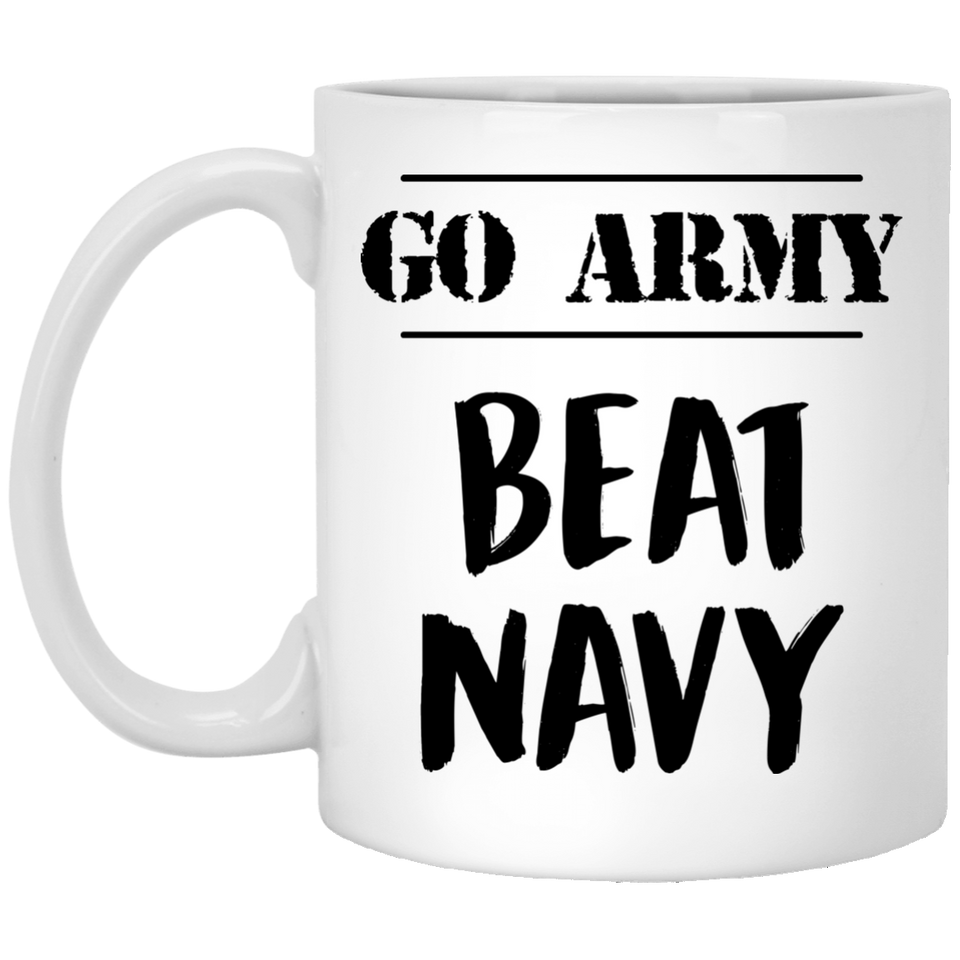 Go Army, Beat Navy Coffee Mug - Unique Coffee Mug, Funny Quote Stylish Classic Ceramic Coffee Mug 11Oz