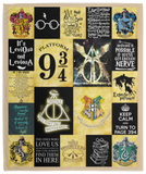 Harry Potter Blanket, Harry Potter Quilt - Fleece, Sherpa Blanket - VPM Cozy Plush Fleece Blanket - 50x60