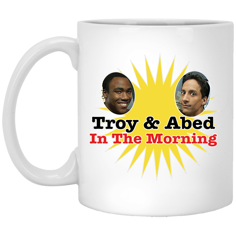 NBC TV Show Series Community Troy And & Abed In the Morning Coffee Mug Drinking 11oz