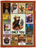 Smokey Bear Fleece Sherpa Blanket Quilt Supper Soft Lightweight Blanket for Bedroom Living Room Sofa - VPS Cozy Plush Fleece Blanket - 30x40