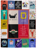 Friends Blanket, Friends Tv Show Signature Actors Thank You for The Memories Best Gift Christmas Quilt Blanket Fleece Sherpa Blanket - VPL Cozy Plush Fleece Blanket - 60x80