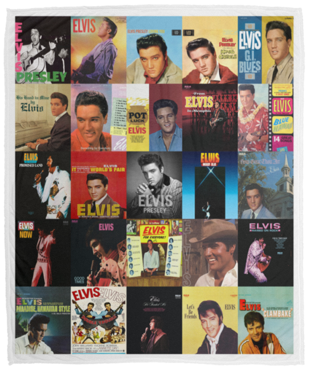 Elvis Presley Blanket, Elvis Fleece, Sherpa Blanket V4 VPM Cozy Plush Fleece Blanket - 50x60