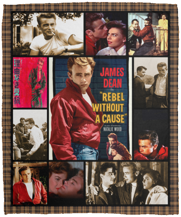 James Dean Rebel Without a Cause Fleece, Sherpa Blanket, James Dean Blanket VPM Cozy Plush Fleece Blanket - 50x60