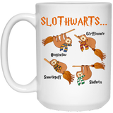 Harry Cute Sloth, Slothwarts Potter Coffee Mug, Harry Slothwarts Sloth Mug Gift for Birthday, Halloween Coffee Mug 15oz b