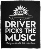 Driver Picks The Music Soft Fleece Throw Bed Couch Living Room Blanket, Supernatural Blanket - Cozy Plush Fleece Blanket - 50"x60" (Black)