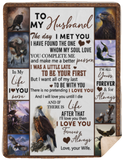 Mr.Jyotis Eagle Blanket, to My Husband Blanket, The Day I Meet You, I Love You, Husband Blanket from Wife, Blanket for Sofa Chair Bed Office Travelling Camping - Sherpa Blanket - 60"x80"