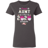 Proud Aunt of A Class of 2020 Graduate T-Shirt Quarantined Floral Shirt