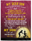 My Dear Son Blanket - I Closed My Eyes for but a Moment (Mom) Gift Blanket, to My Son Blanket from Mom Mother Dad Father Gifts - VPL Cozy Plush Fleece Blanket - 60x80