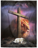 Mr.Jyotis Lion of Judah, Lamb of God Throw Blanket Soft Fleece Throw Blanket - VPL Cozy Plush Fleece Blanket - 60x80