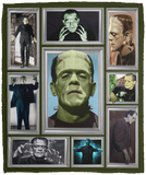 Frankenstein Blanket, Frankenstein - Shelley Mary Fleece, Sherpa Blanket - VPM Cozy Plush Fleece Blanket - 50x60