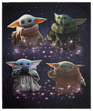 Baby Yoda Blanket, Star Wars Blanket - Cozy Plush Fleece, Sherpa Blanket (White) VPM Cozy Plush Fleece Blanket - 50x60