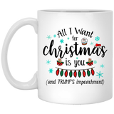 Jyotis - Trump Christmas Mug, Impeach Trump Mug, Gifts for Liberals, All I Want Christmas, Democrat Gift, Stock Stuffer Rise Up Mug Funny Coffee Mug 15Oz